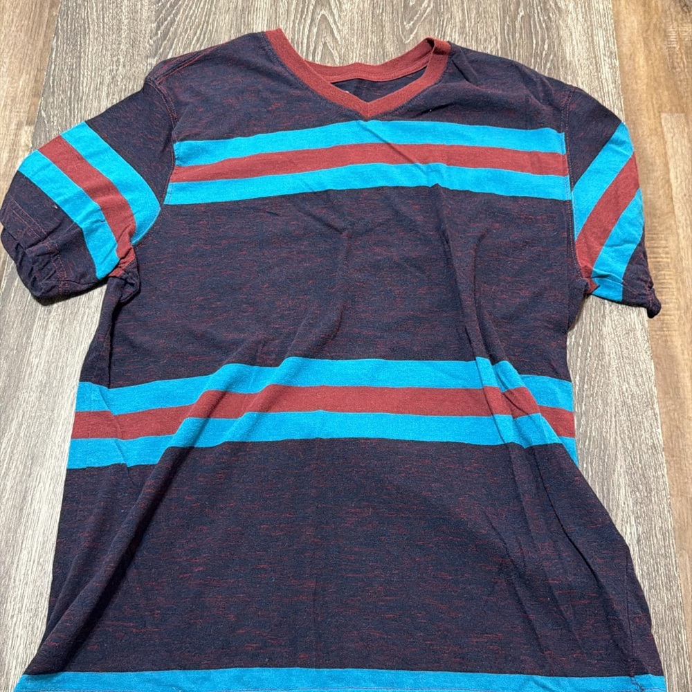 Striped V-Neck T-Shirt